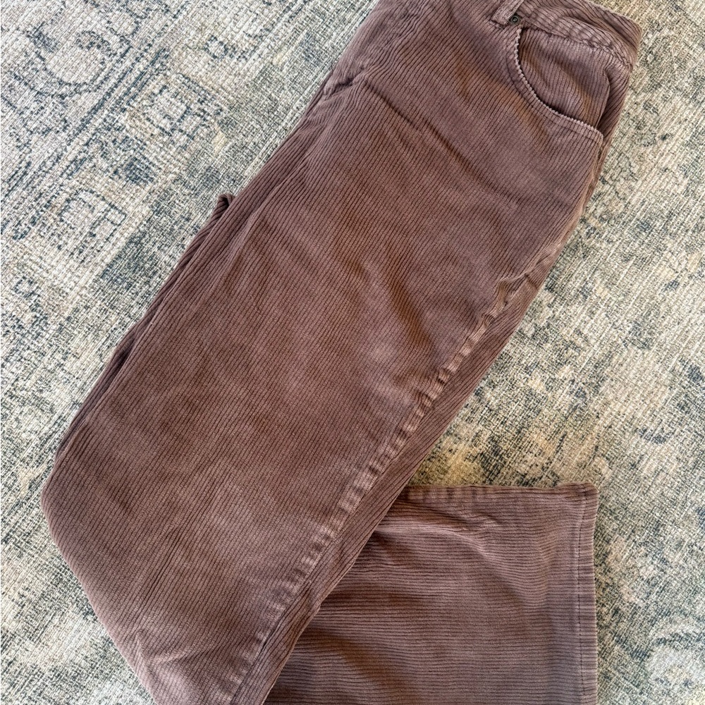 Vintage 90's Y2K Brown Corduroy Trousers By Newport News Relaxed Fit Basics - Picture 7 of 8